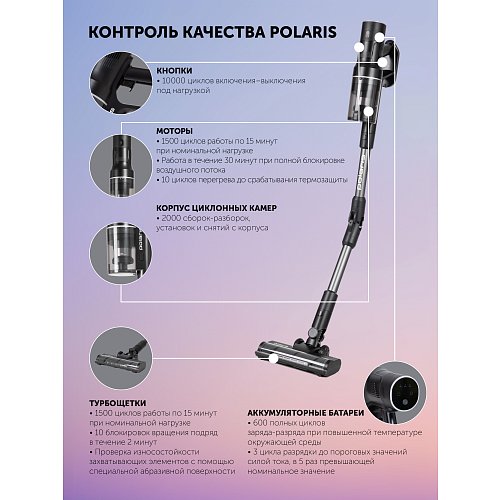 Бесправадны пыласос Polaris PVCS 4010 FusionPRO фото 19
