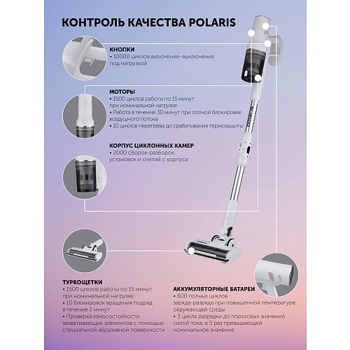 Бесправадны пыласос Polaris PVCS 4010 FusionPRO фото 26