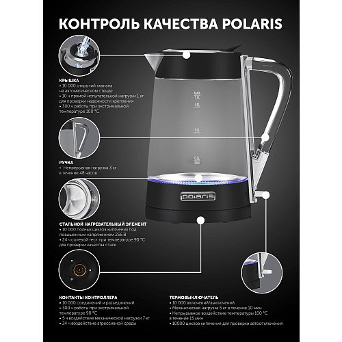 Чайнік Polaris PWK 1715CGL Water Way Pro фото 11