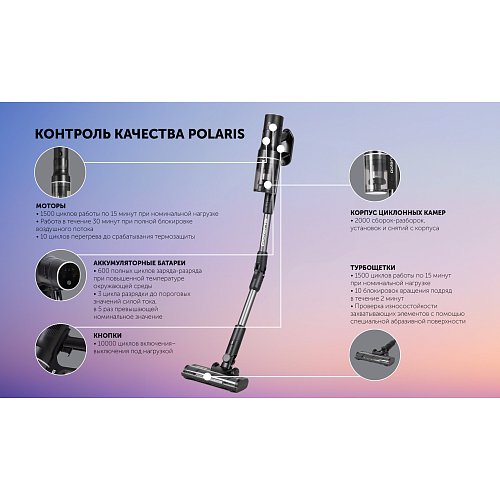 Бесправадны пыласос Polaris PVCS 4010 FusionPRO фото 19