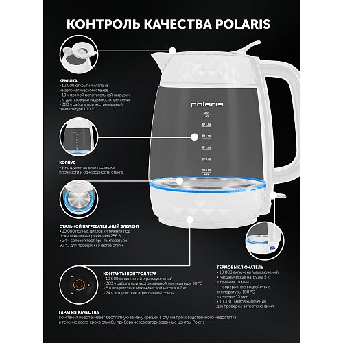 Чайнік Polaris PWK 1809CGL Water Way Pro фото 17