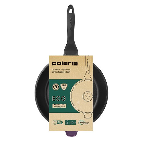 Frying pan Polaris ECO collection-28ST with lid Ø28 cm фото 2