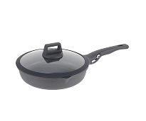 Cast iron frying pan Calido-28FP with removable handle and lid