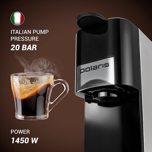 Espresso coffee maker Polaris PCM 2020 3-in-1 фото 7