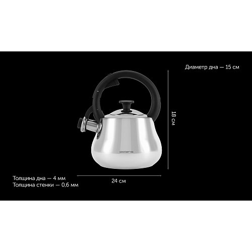 Ысқырғышы бар шайнек Polaris Calido-2,8L фото 13