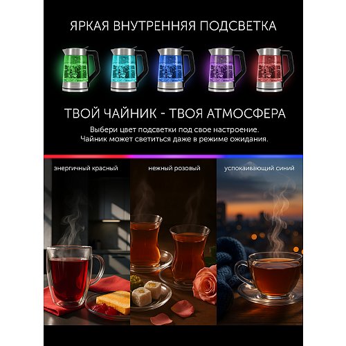 Чайник Polaris PWK 1725CGLD Wi-Fi IQ Home фото 14