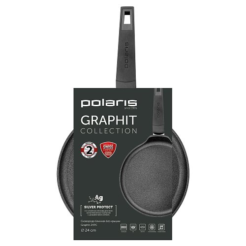 Сковорода млинець без кришки Graphit-24PC фото 5