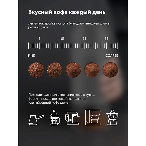 Кавомолка Polaris PCG 2050 фото 7