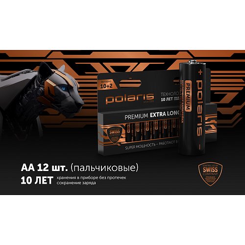 Батарейки лужні Polaris PB АА (12шт) Premium фото 4