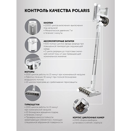 Бесправадной пыласос Polaris PVCS 7000 Energy WAY AQUA фото 15