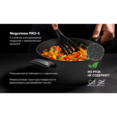 Кастрюль қақпақпен Polaris Monolit-20C фото 7