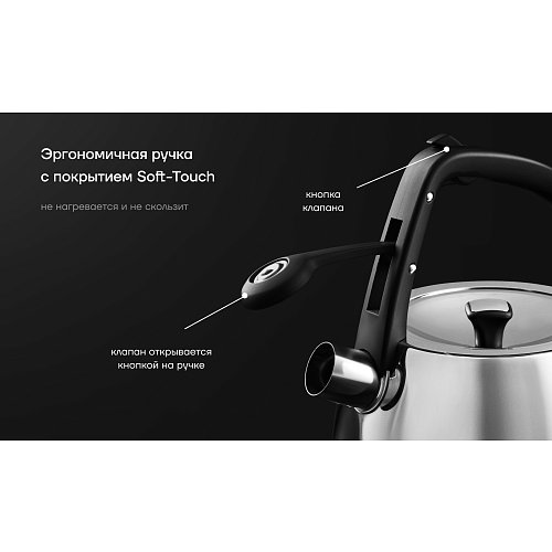 Ысқырғышы бар шайнек Polaris Mela-2,5L фото 7