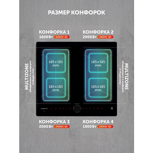 PBHI6452BB Wi-Fi IQ үйге арналған индукциялық плита фото 14