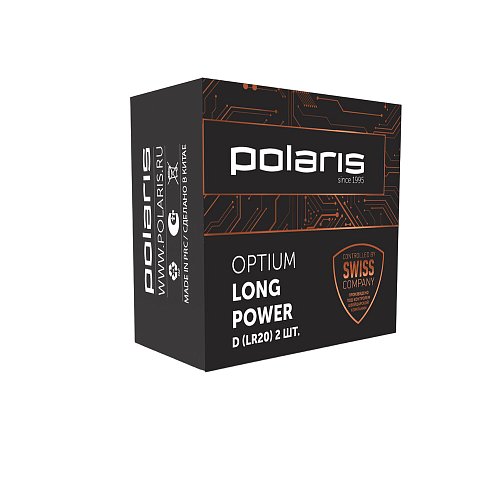 Батарейки лужні Polaris PB LR20 (D) (2шт) OPTIUM фото 2
