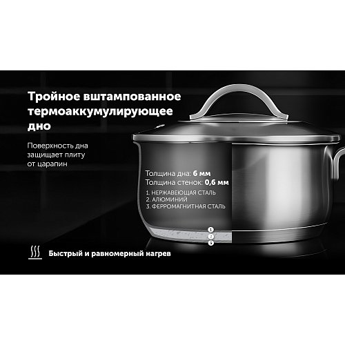 Қақпағы бар шөміш Polaris Solid-16SP фото 11