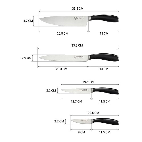 Набір ножів Polaris Stein-4SS фото 2