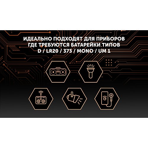 Батарейки лужні Polaris PB LR20 (D) (2шт) OPTIUM фото 8