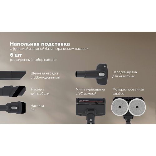 Пыласос бесправадной Polaris PVCS 6020 Cyclonic Way PRO Wi-Fi IQ Home фото 23