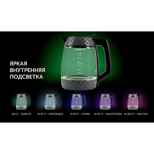 Чайнік Polaris PWK 1823CGLD WI-FI IQ Home фото 23