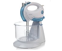 Hand mixer with bowl Polaris PHM 3006B blue