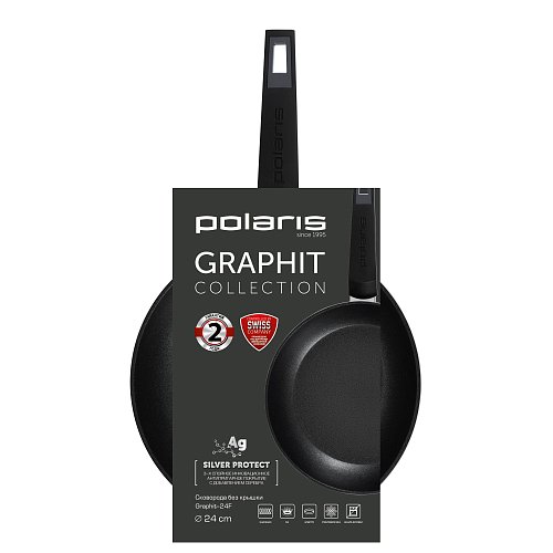 Bratpfanne Polaris Graphit-24F ohne Deckel Ø24 cm фото 5