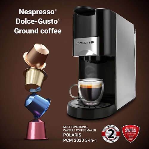 Espresso coffee maker Polaris PCM 2020 3-in-1 фото 9