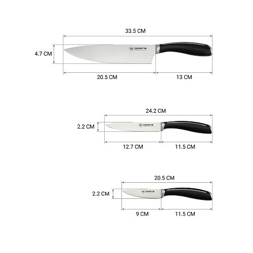 Набір ножів Polaris Stein-3SS фото 2