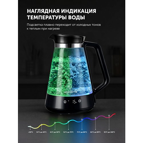Чайнік Polaris PWK 1716CGLD Wi-Fi IQ Home фото 17
