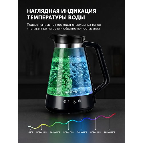 Чайник Polaris PWK 1716CGLD Wi-Fi IQ Home фото 17