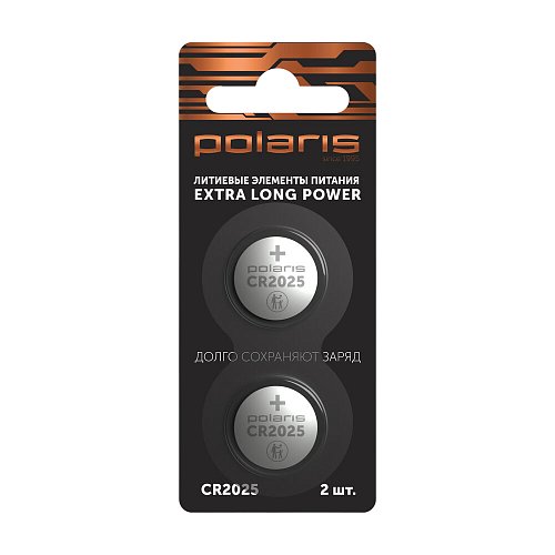 Батарэйкі літыевыя Polaris PB CR2025 (2шт) Premium фото 1
