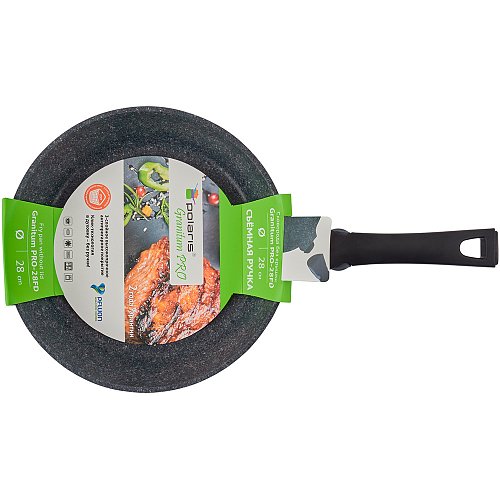 Fry pan without lid Polaris Granitum PRO-28FD with removable handle Ø28 cm фото 2