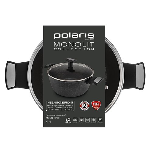 Каструля з вечкам Polaris Monolit-24C фото 5