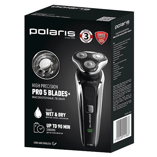 Electric razor Polaris PMR 0307RC wet&dryPRO 5 BLADES+ фото 24