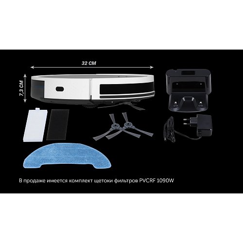 Робот-пилосос PVCR 1050 Wi-Fi IQ Home Aqua фото 12