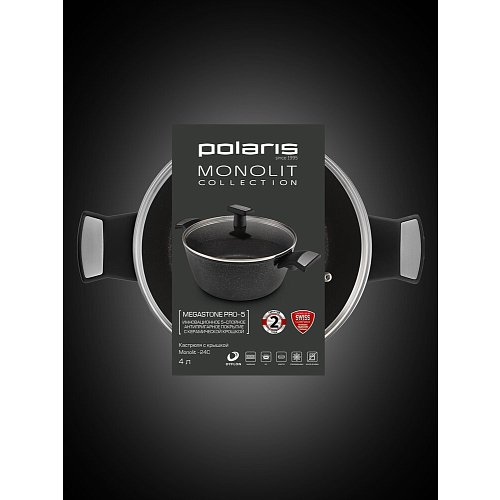 Кастрюль қақпақпен Polaris Monolit-24C фото 13