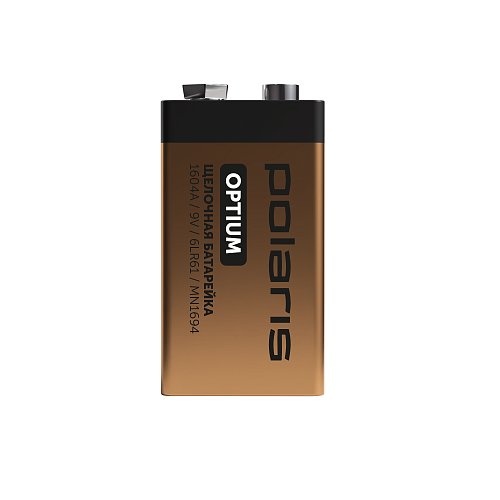 Alkaline batteries Polaris PB 9V (6LR61) (1 piece) Optium фото 2