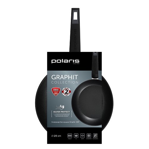 Қуыруға арналған таба Polaris Graphit-26F қақпағы жоқ Ø26 см фото 5