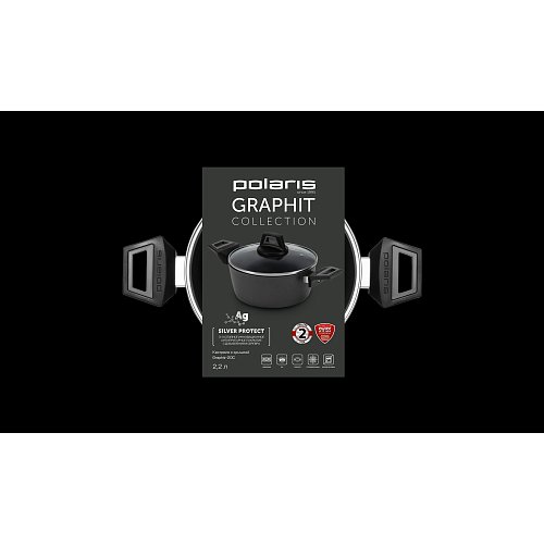 Қақпағы бар кәстрөл Polaris Graphit-20C фото 12