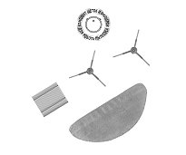 Set of brushes and filters PVCRF 3200 for robotic vacuum cleaners Polaris PVCR G2 3200 IQ Home Aqua