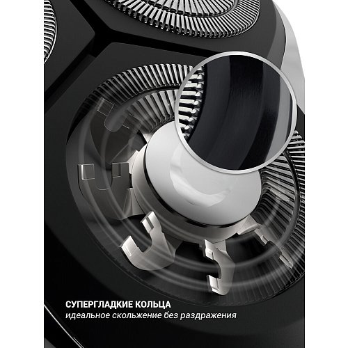 Электрычная брытва Polaris PMR 0305R wet&dry PRO 5 BLADES фото 17