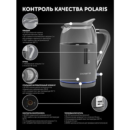 Чайник Polaris PWK 1563CGL Water Way Pro фото 15
