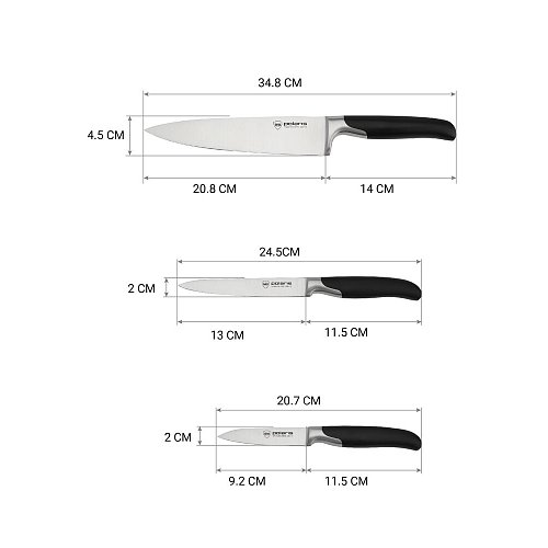 Knife set Polaris Graphit-4SS фото 3