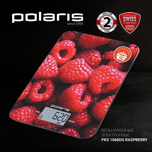 Кухонні ваги Polaris PKS 1068DG Raspberry фото 2