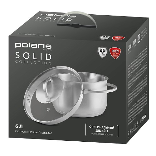 Каструля з вечкам Polaris Solid-24C фото 5
