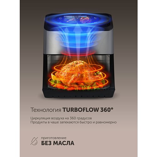 Аэрагрыль электрычны Polaris PAF 9017DWS фото 11