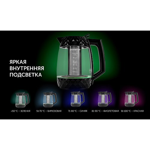 Чайнік Polaris PWK 1823CGLD WI-FI IQ Home фото 21