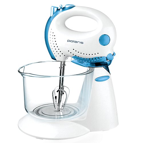 Hand mixer with bowl Polaris PHM 3006B blue фото