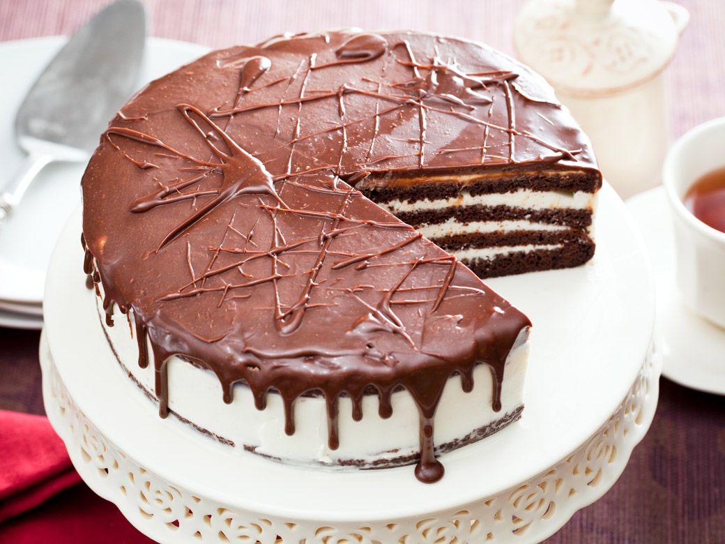 Бисквитный торт Три шоколада : Торты, пирожные