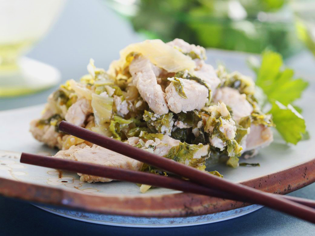 Рецепт: Филе индейки с китайской капустой в мультиварке