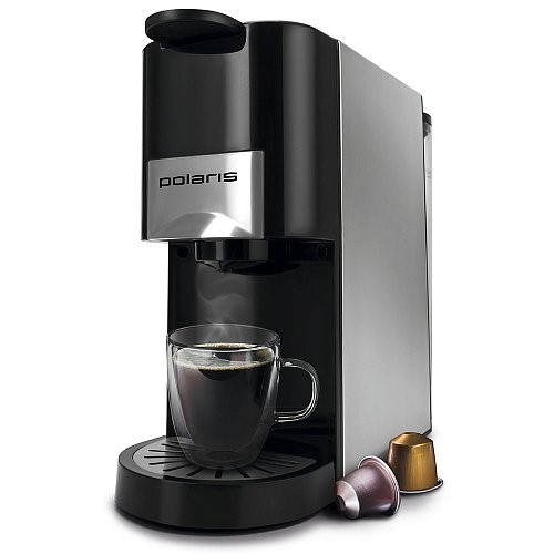 Универсальная кофеварка Polaris PCM 2020 3-in-1 работает с капсулами и молотым кофе